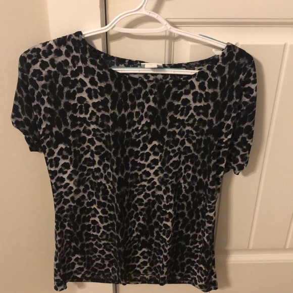 Black and gray leopard blouse - Picture 1 of 2